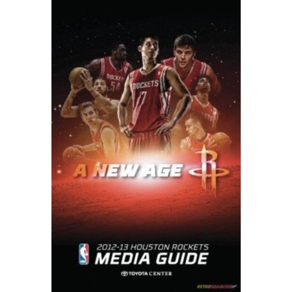Houston Rockets 2012-13 Media Guide NBA Program Cover On 12x8in Metal Sign